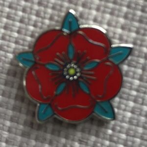 Red Rose Lapel Badge 3/4